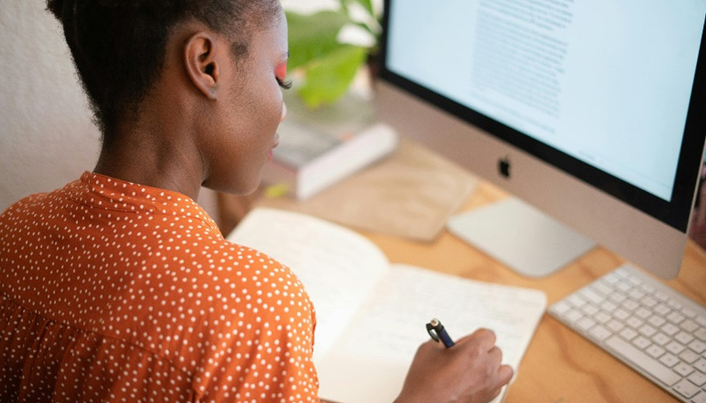 Person working at desk